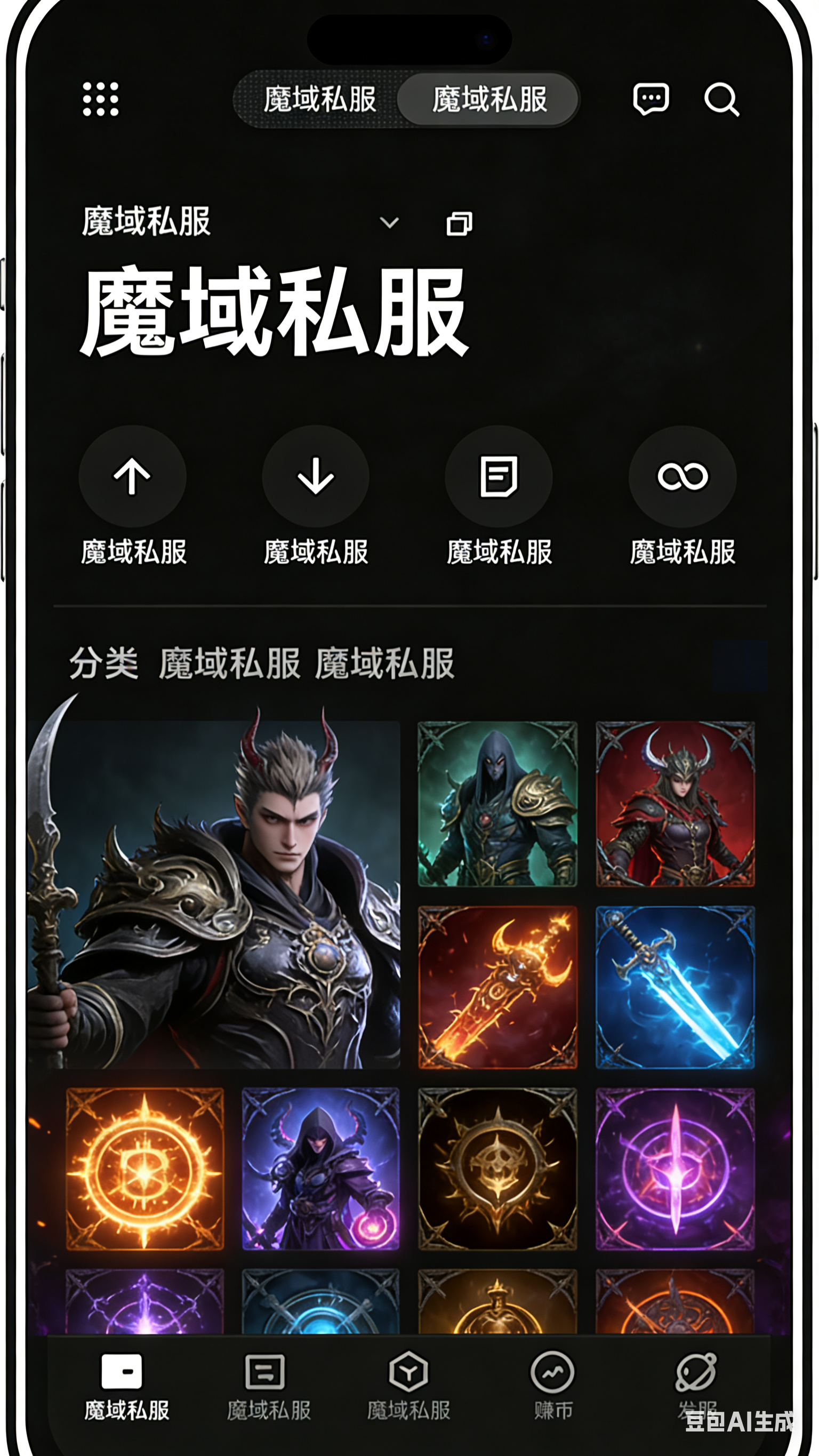 魔域私服新区任务NPC界面